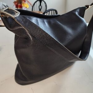 Coach Black Leather Shoulder Bag